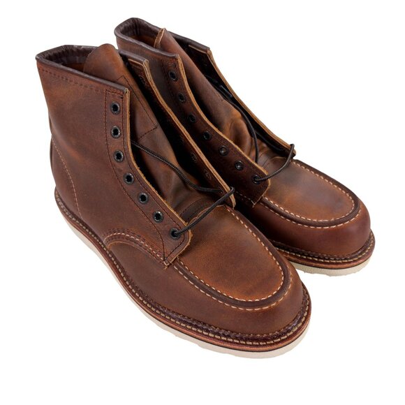 Red Wing 1907 Classic Moc 6-Inch Boots 8.5 D Copper Rough & Tough Made In USA - Picture 6 of 12